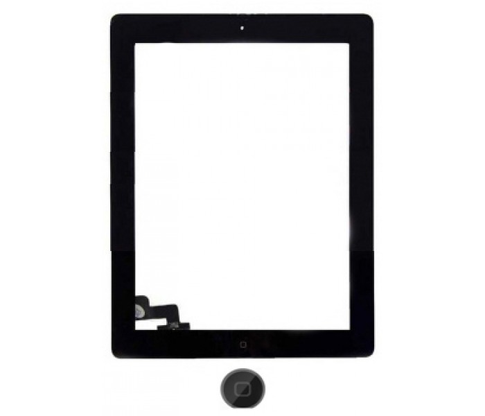 iPad 1 Screen Digitizer Assembly (Home Button and Adhesive) - Black